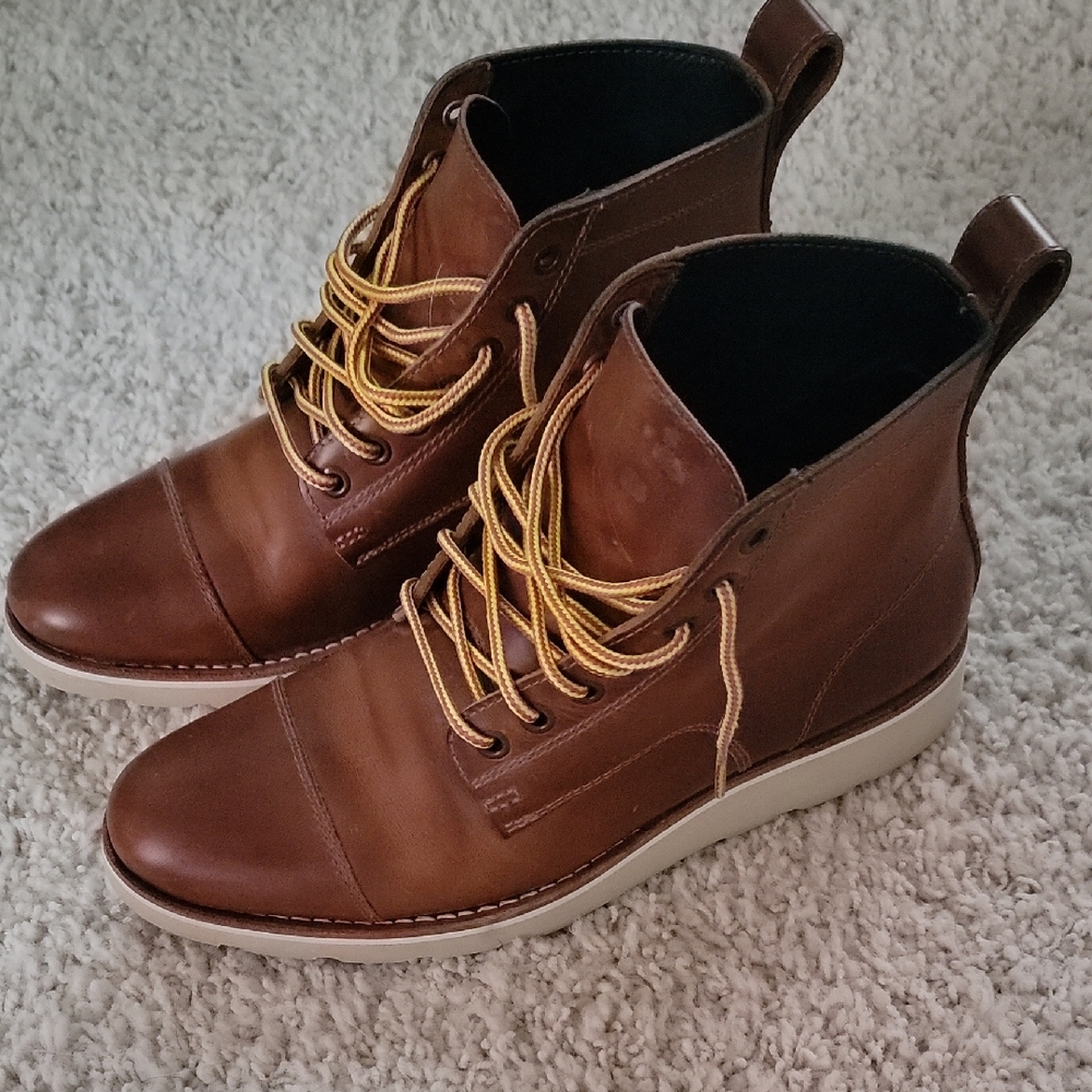 Helm Lou Brown Leather Men's Boots